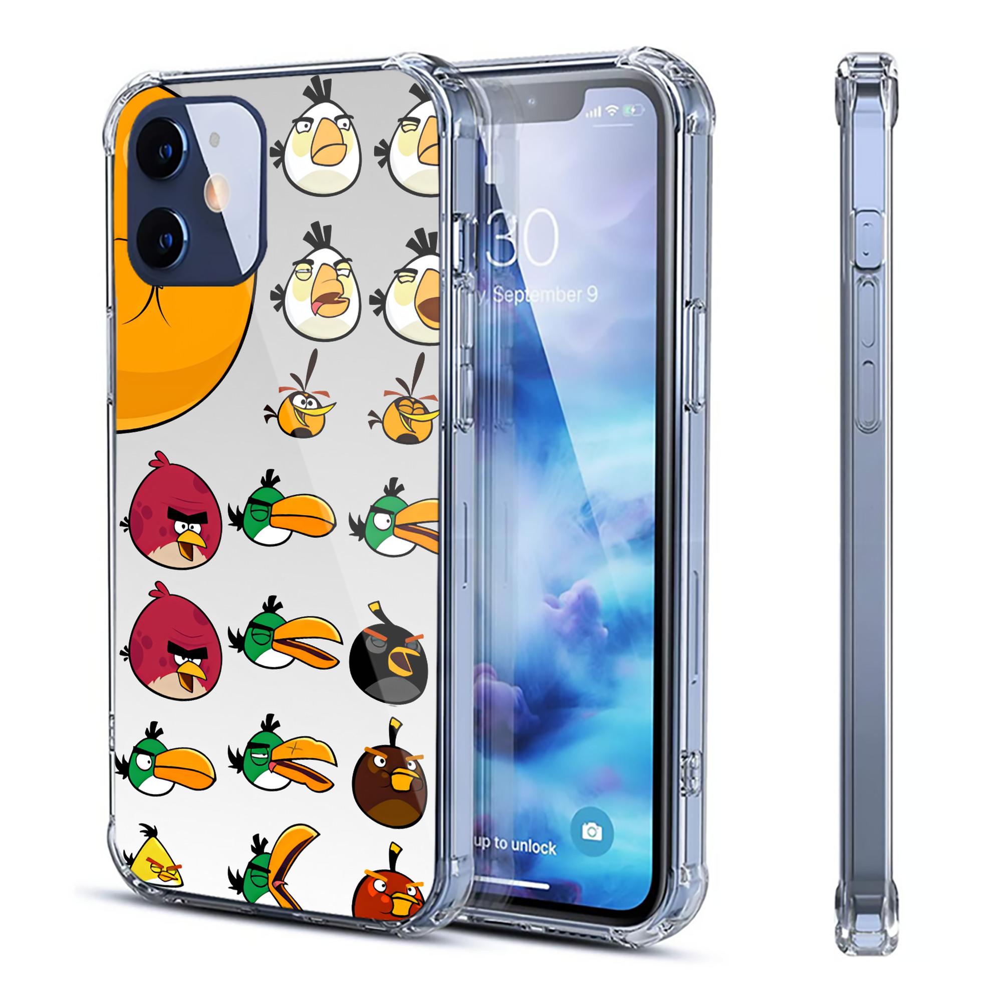 （画像用） Angry Birds アングリーバード 【iPhone 12シリーズ対応】透明スマホケース（クリアソフトケース）